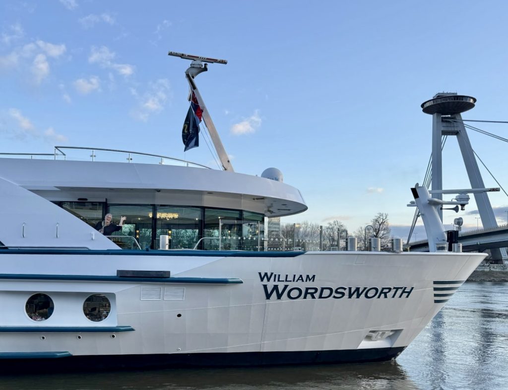 Me aboard the William Wordsworth with Riviera Travel