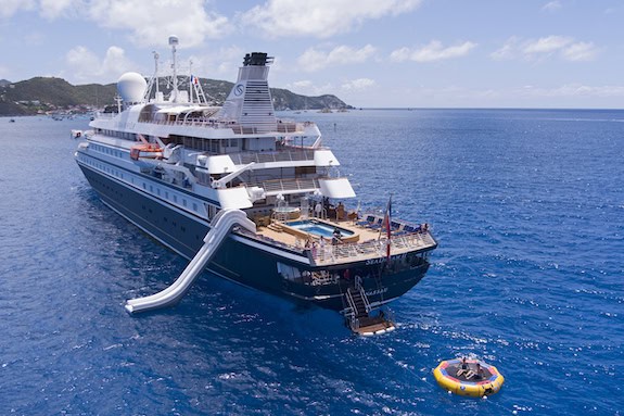SeaDream yacht with marine toys out