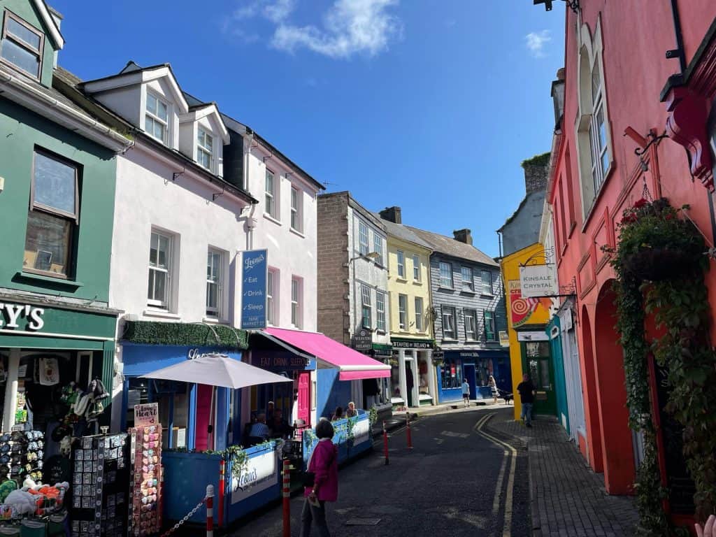 Colorful street in Kinsale, Ireland